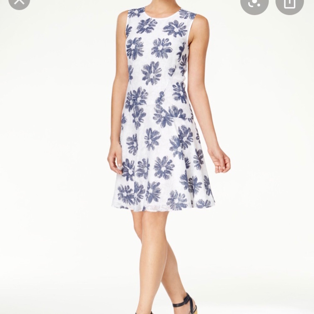 TOMMY HILFIGER Floral Print A-Line Dress